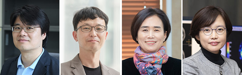(왼쪽부터) 이화펠로우 김영욱·박시재·이윤실·윤수정 교수